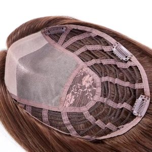 mono lace human hair topper with lace front & wefted back – custom luxury design