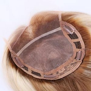 mono lace human hair topper with lace front & wefted back – custom luxury design