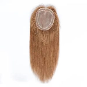 5×6 inch mono lace human hair topper with pu perimeter – customizable crown coverage