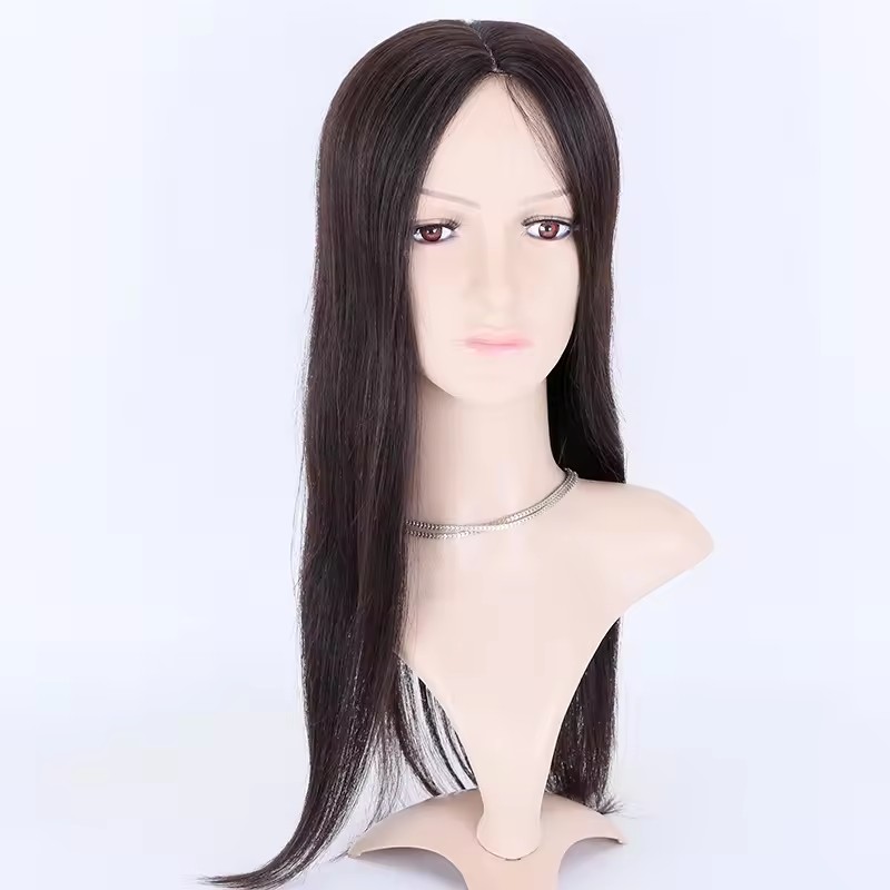 fish net human hair topper with silk base front – ultra realistic crown coverage fish net human hair topper with silk base front – ultra realistic crown coverage