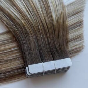 1 seamless tape human hair tape in extensions #grey (copy)