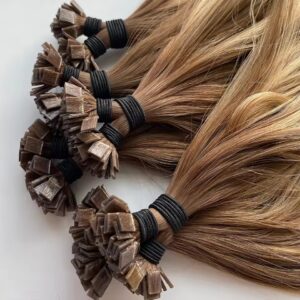1 flat tip keratin pre bonded k tip hair extensions black color (copy)
