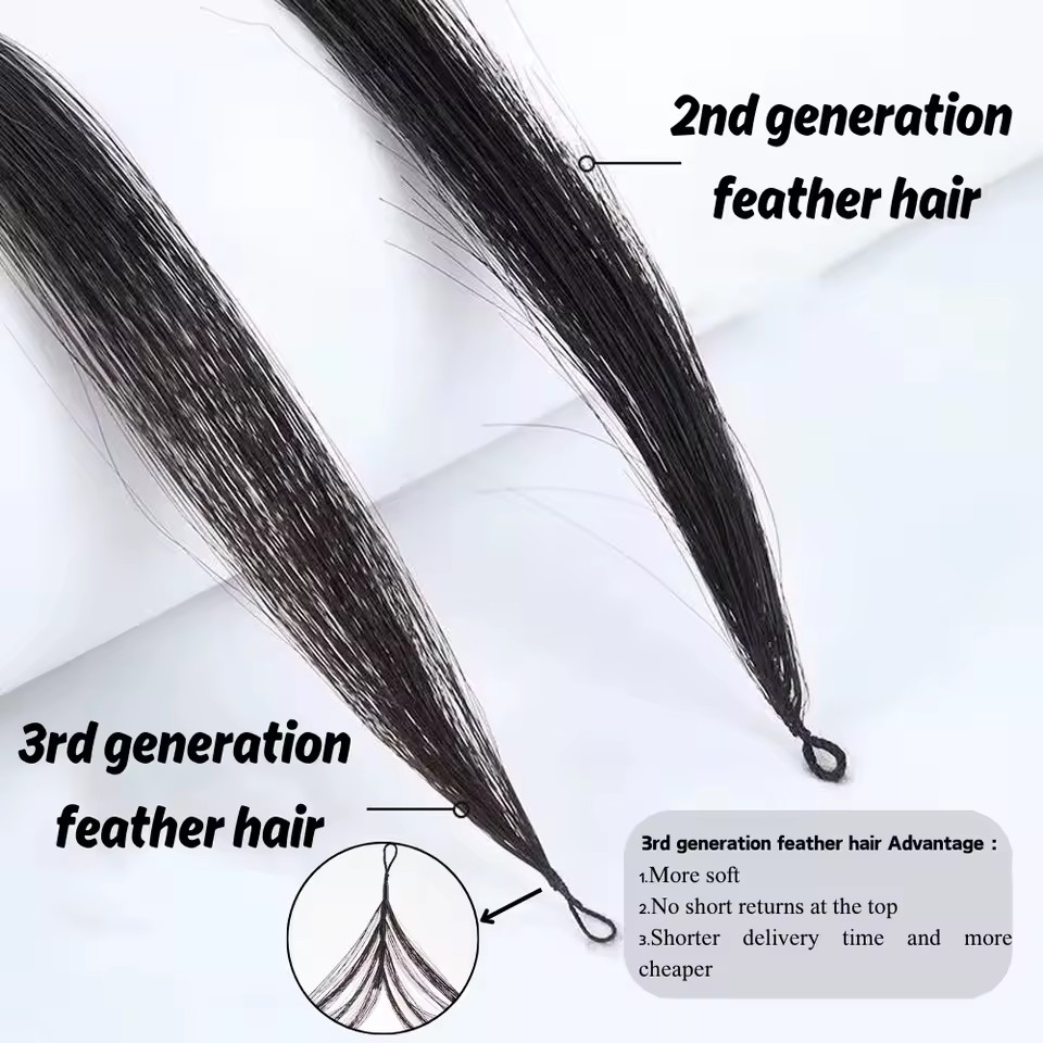 1 feather weft double drawn feather line crochet human hair weft extensions (copy) 1 feather weft double drawn feather line crochet human hair weft extensions (copy)