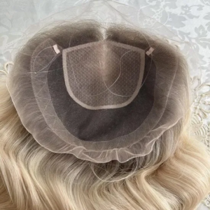 1 mono topper with weft and clips fine chinese hair (copy)