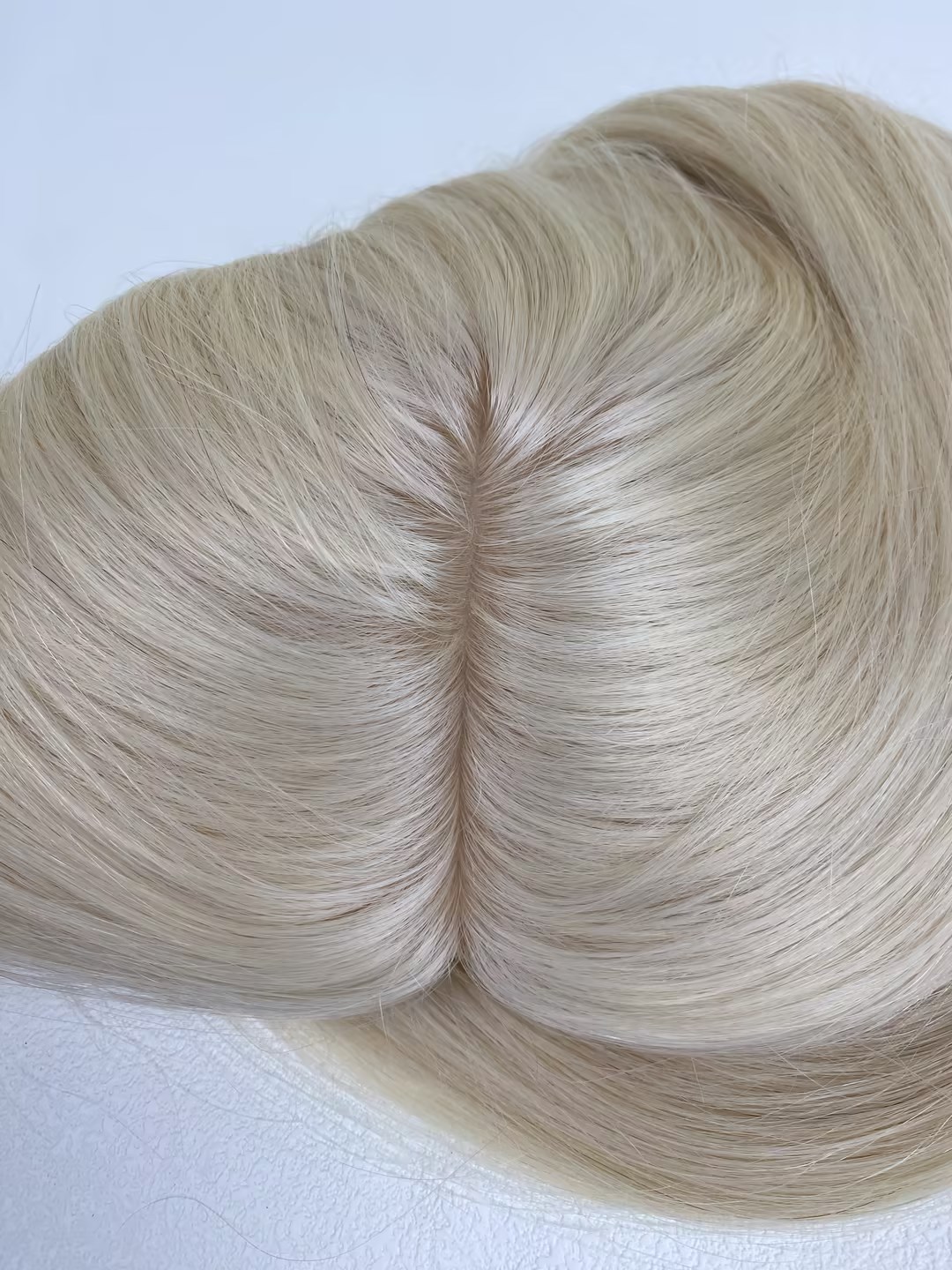 1 #613 injected silk 6*6inch topper virgin remy hair 16inch 1 #613 injected silk 6*6inch topper virgin remy hair 16inch