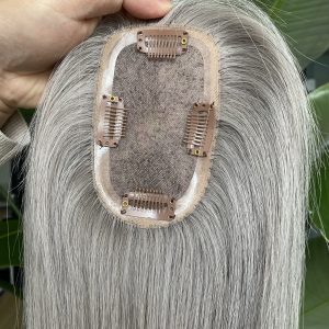 1 12 inch glueless fully hand tied silk top rooted brown balayage color european virgin human remy hair medical wigs (copy)