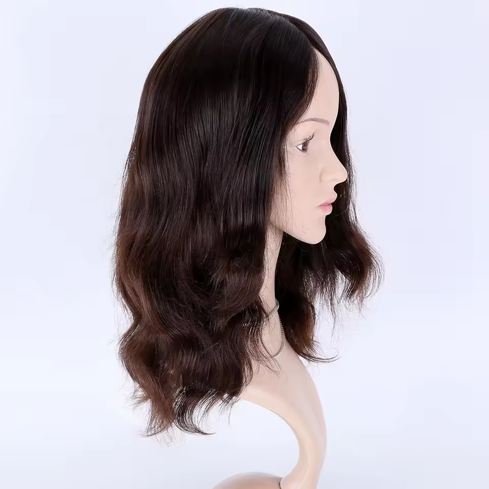 1 european human hair wig wholesale double drawn virgin hair jewish wigs natural brown color silk top wig 1 european human hair wig wholesale double drawn virgin hair jewish wigs natural brown color silk top wig