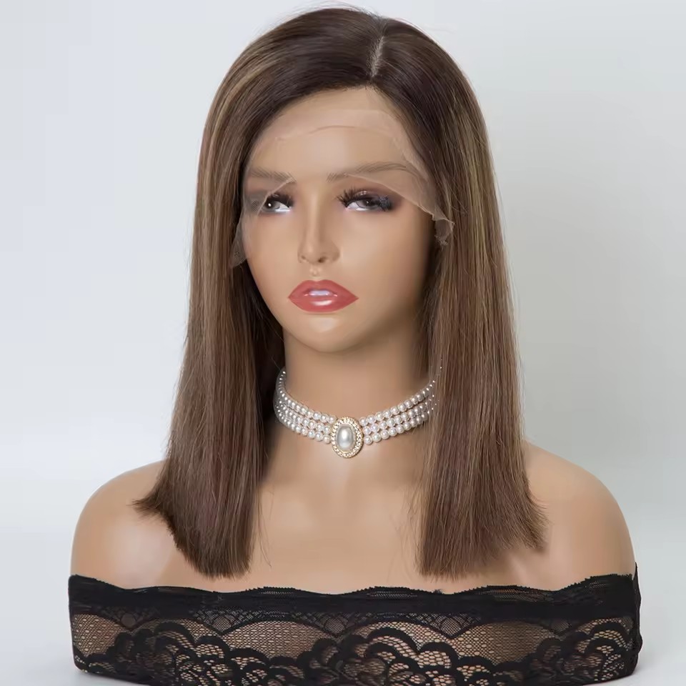 1 new arrival short brown balayage color mono top european hair medical wigs for women (copy) 1 new arrival short brown balayage color mono top european hair medical wigs for women (copy)
