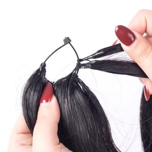 1 crochet human hair natural color unprocessed straight feathers tip hair (copy)