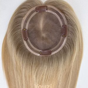 1 stock 5.5x6 monofilament toppers 10inch raw hair thickness %80 color #44r