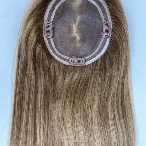 1 stock 5.5x6 monofilament toppers 10inch raw hair thickness 80% color #4g (copy)